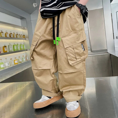 Pantalones Cargo De Algodón Para Niños, Estilo Moderno, Prim