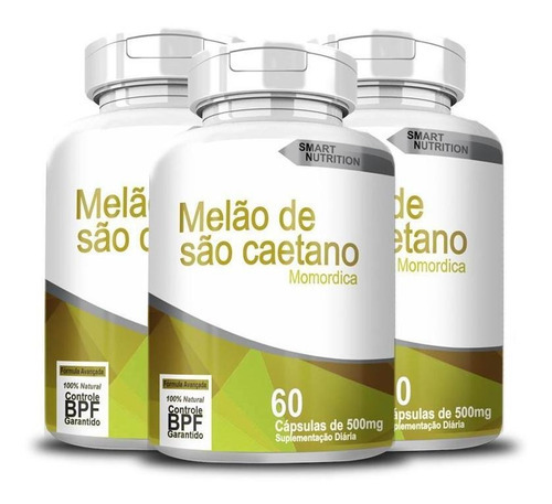 Kit 3 Melão De São Caetano 500mg 60 Capsulas
