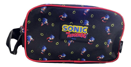 Estojo Necessaire Grande Sonic The Hedgehog Preta Luxcel