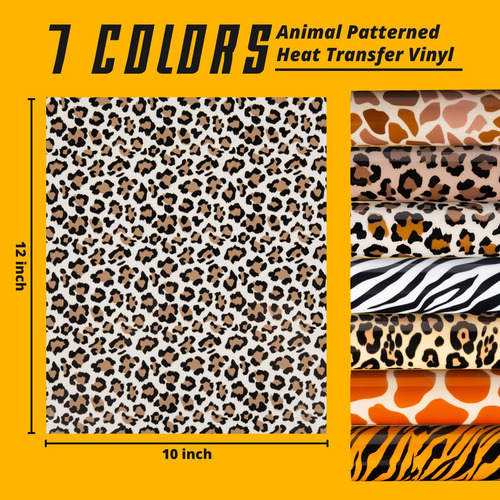 Htvront Vinilo De Transferencia De Calor Leopard Htv 8 P