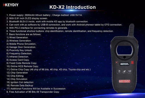 Clonador Programador De Llaves Con Chip Keydiy Kdx2