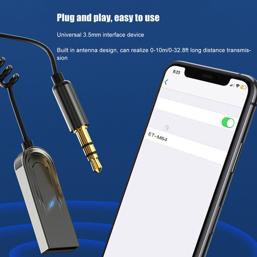 A Adaptador Bluetooth 5.0 De Para Carros Alimentado Por Usb