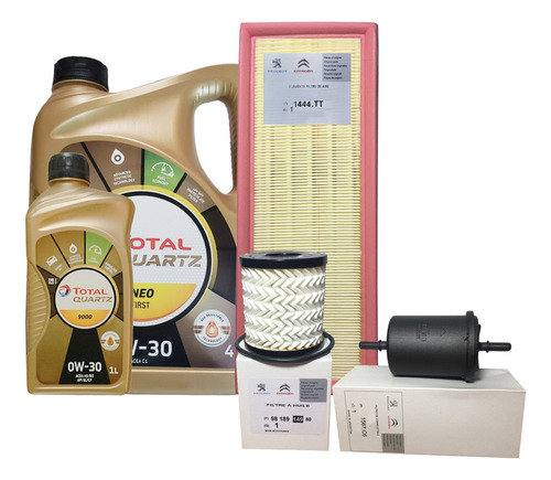 Kit 3 Filtro + Aceite 5l 0w30 Citroen C4 Cactus 1.6 Thp 2018