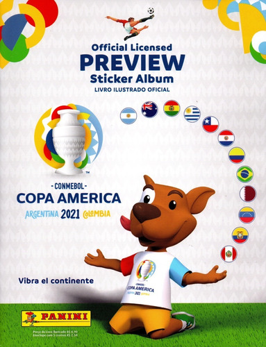 Álbum Figurinhas Copa América 2021 Preview Completo P/colar