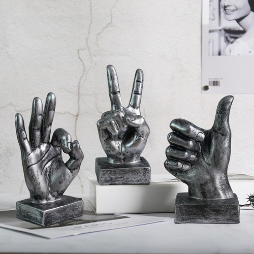. Escultura De Escritorio De Mano De Gesto De Mano De 3