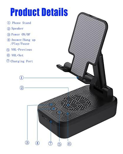 Soporte Para Teléfono Celular Fopudy Con Altavoz Bluetooth I