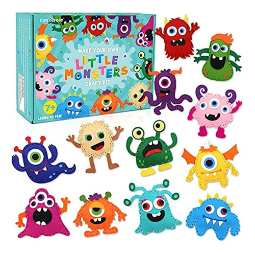 Ciyvolyeen Little Monsters Craft Kit Adopt A Monster Felt Pl