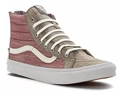 zapatillas vans gris y rosa