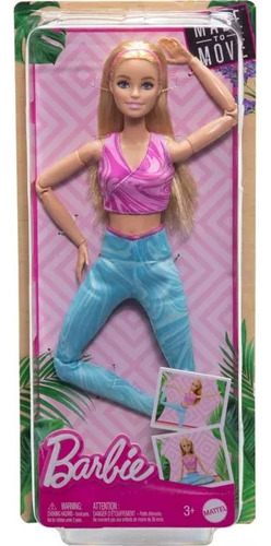 Muñeca Barbie Made To Move Blonde Removable Top & Pants