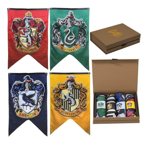 Harry Potter Hogwarts Banner Caja De Regalo Envío Express