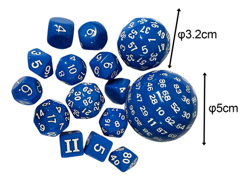 2 X 15 Dados Poliédricos Acrílicos Para Fiestas, Juegos