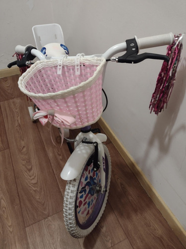 Bicicleta Slp Dolphin Niñas R16 Con Rueditas Violeta 16 "