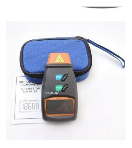 Imagem 2 de 10 de Tacômetro Lcd Digital Laser Dt-2234c+ Para Medição De Rpm