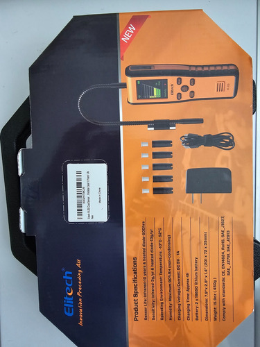 Detector De Fugas Refrigerante Freon Halógeno Elitech Ir-200