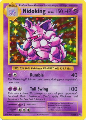 Pokémon - Nidoking (45/108) - Evoluciones Xy - Holo