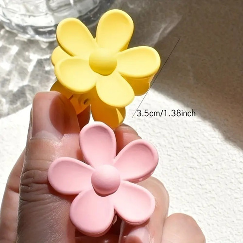 8pcs Clips Para Cabello Forma De Flores En Distintos Colores