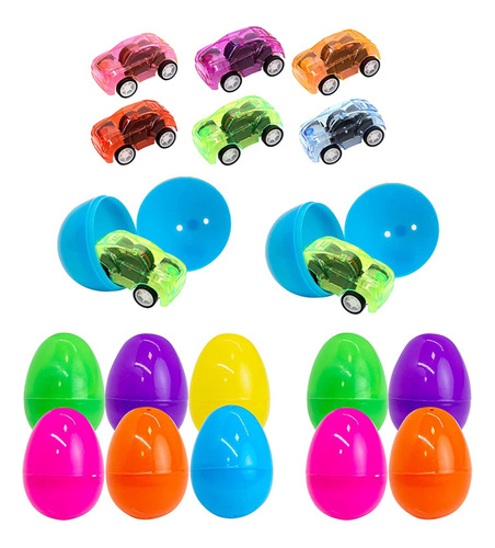 Huevos De Pascua Rellenos Con Coches De Juguete 12 Piezas