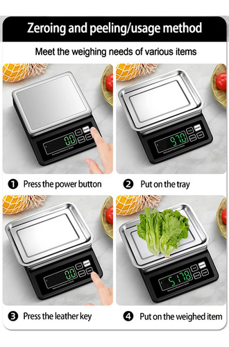 Báscula De Cocina Impermeable Usb De Alta Precisión Conteo