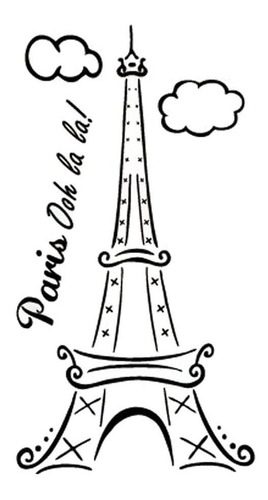 París Ooh Eiffel Etiquetas De La Pared De La Torre Cit...