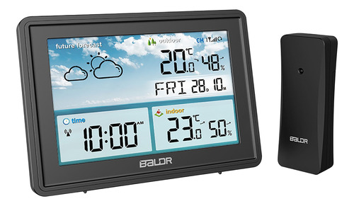 J Un Reloj Meteorológico Digital Multifuncional Que Puede Mo