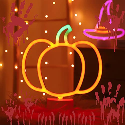 Yaozhou Luces De Noche De Neón Con Diseño De Calabaza Led Pa