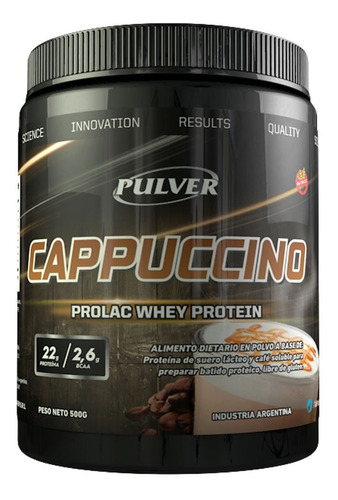 Capuccino Pulver Prolac Whey Protein 500gr Desayuno Proteína