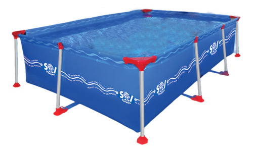 Pileta estructural rectangular Sol de Verano Sol 280 con capacidad de 3900 litros de 2.9m de largo x 1.9m de ancho  azul