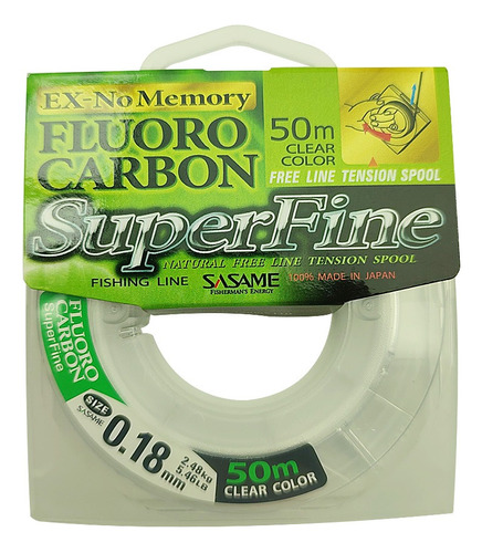 Tippet Fluorocarbon Superfine Sasame 50mts 0.18mm 2.5kg