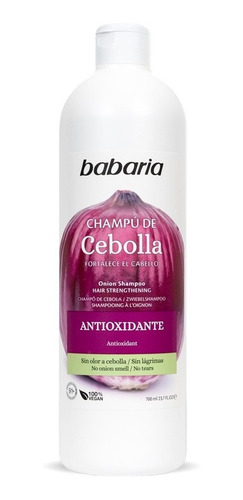 Shampoo De Cebolla 600ml. Babaria Estimulante Capilar Vegano