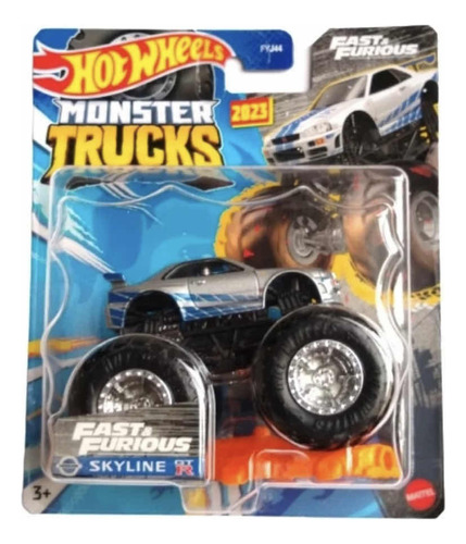 Hot Wheels Monster Truck Skyline Gt-r Brians Fast & Furious