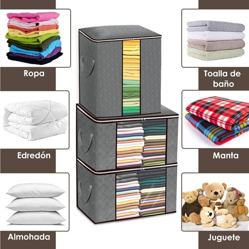 Imagen 4 de 9 de Bolsa De Almacenamiento Para Edredón Y Suéteres Set 4uds