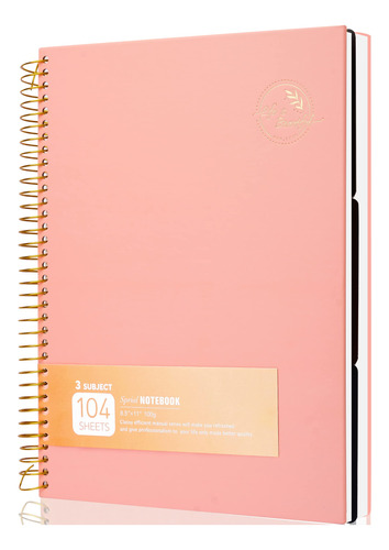 Cuaderno De Espiral Grande De 8.5 X 11 Pulgadas, Cuaderno De