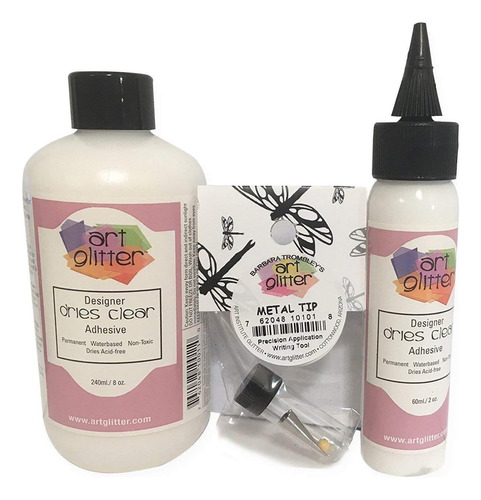 Art Institute Glitter Designer Dries Clear Adhesive Clear Gl