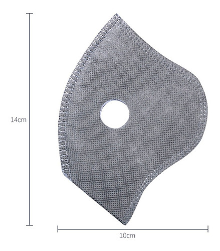 Imagen 4 de 5 de Filtro Para Mascarilla Deportiva 5 Capas Carbón Activo