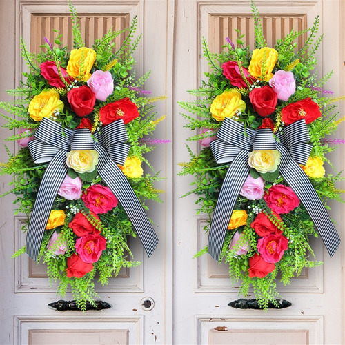 Dsv Flores De Arco Al Revés Decoración Colgante De Árbol
