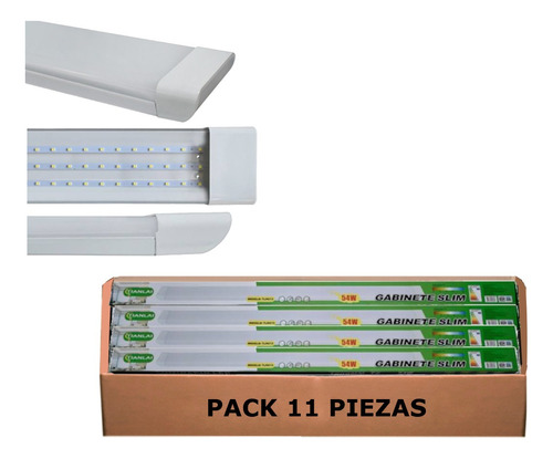 Tubo Led Regleta Rectangular 54w Equivale 320w 11 Piezas