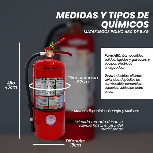 Matafuego 5kg Nuevo Abc Con Iram C Tarjeta + Soporte + Chapa