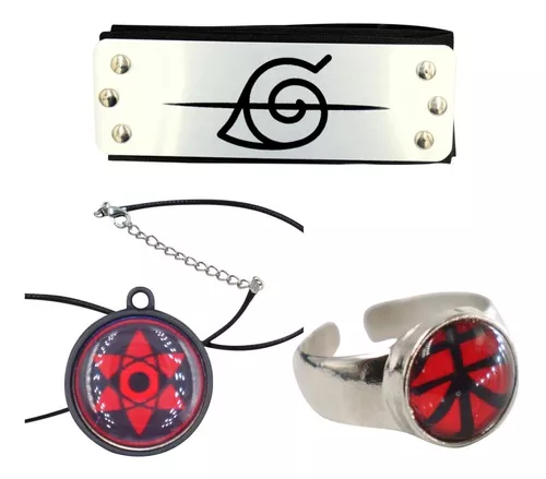 Kit 2 Colares Cordão Naruto Akatsuki Ajustável Anime Símbolo