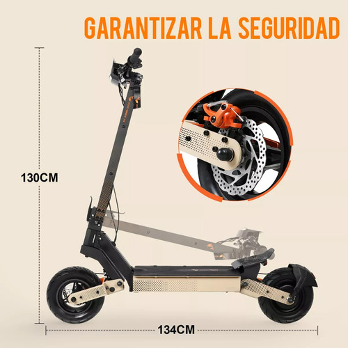 Scooter Eléctrico H4 Motor Potencia Máx. 2400w Honey Whale Naranja