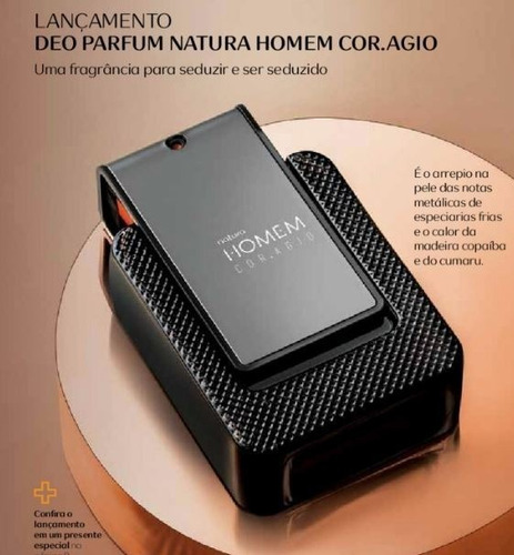 Natura Homem Cor.agio Edp 100ml Para Masculino