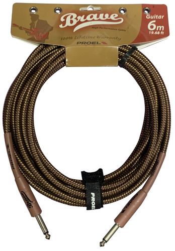 Cable Plug Linea Instrumento Proel Brave 100lu6by 6 Metros