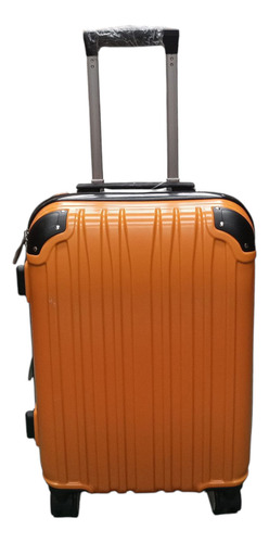 Set Valijas Eurokitchen Rígidas X3 Equipaje Premium Naranja Rayas