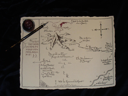 Imagem 2 de 2 de Mapa Montanha Solitária | Oficial | O Senhor Dos Anéis Lotr