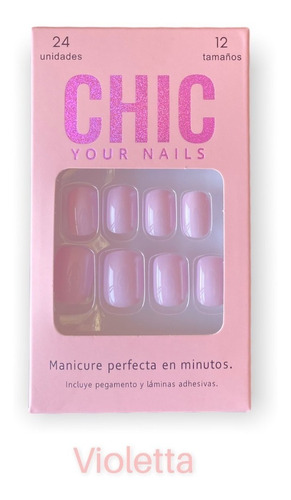 Manicure Violeta .uñas Postizas,press On Chic Your Nails