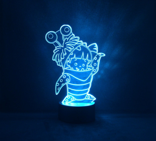 Lámpara 3d Boo Monster Inc Base N+ Pilas