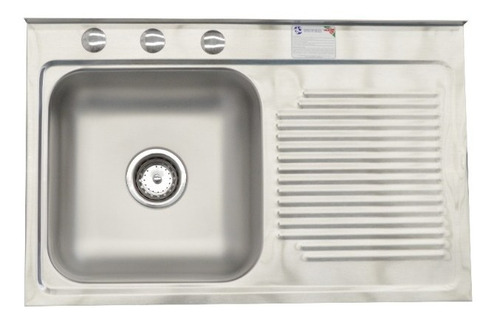 Fregadero Cocina Sobreponer 1 Tina 75x48x14 Eb Mcm402 Der