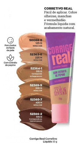 Corretivo Para O Rosto Avon Color Trend Líquido 10ml Tom 515n