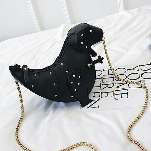 Mujeres Lindo Dinosaurio 3d Bandolera Remache Chic Cadena