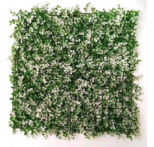 Follaje Artificial Muro Verde 3m2 Arrayan Blanco Panel 25x25