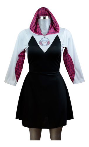 Disfraz Spider Gwen Vestido, Para Mujer Superhéroe Adulto Niña Cosplay Stacy Venom Araña Mono Chicas Fiesta Halloween Verse Regalo Traje Man Girl